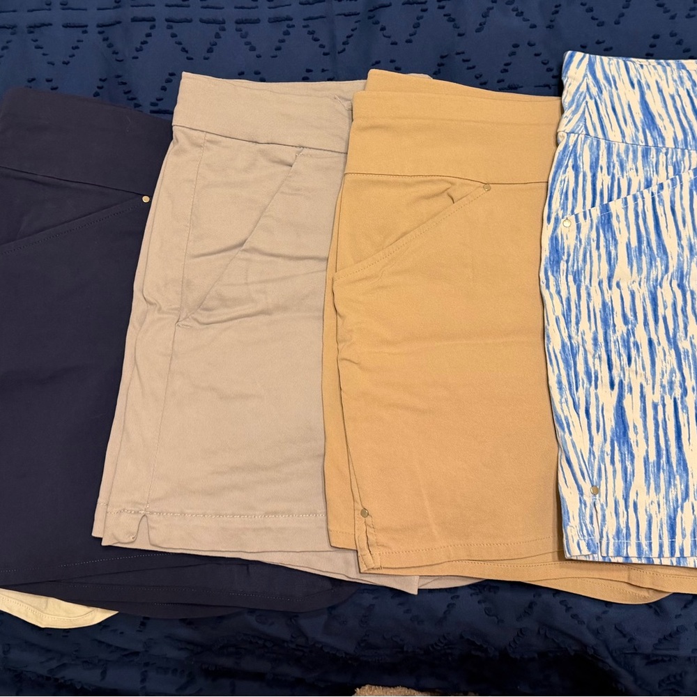 5 INC International Concepts shorts - Navy, Beige, Tan, Navy all size 14!